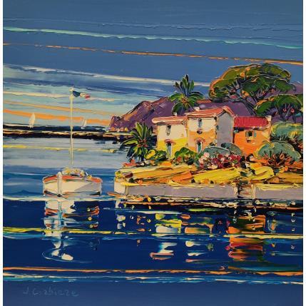 Peinture Lumière du soir par Corbière Liisa | Tableau Figuratif carton, Huile Paysages