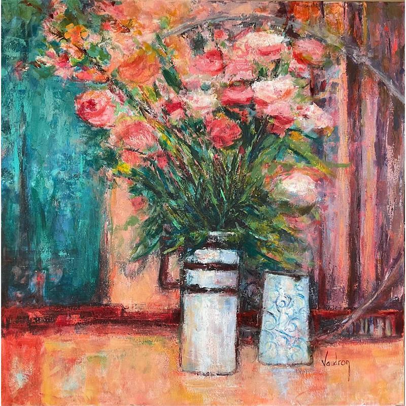 Painting Renoncules du marché by Vaudron | Painting Figurative Still-life Gouache