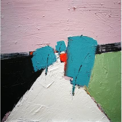 Painting Le chemin by L'huillier Françis | Painting Abstract Cardboard, Oil Landscapes