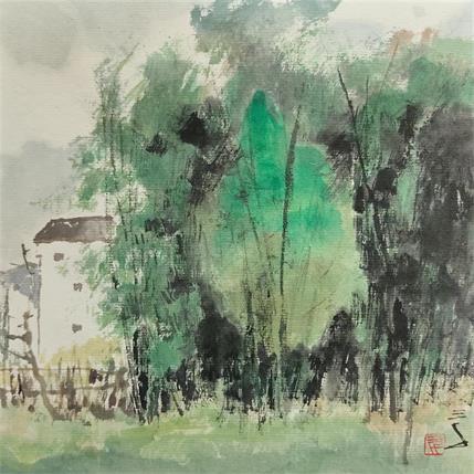 Painting Bamboo trees by Sanqian | Painting Figurative Landscapes, Pop icons