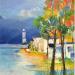 Peinture La pointe aux eucalyptus par Menant Alain | Tableau Figuratif Marine Acrylique