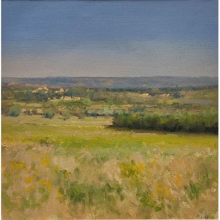 Painting Plateau de Salignac by Giroud Pascal | Painting Figurative Oil Landscapes