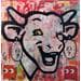 Painting La vache qui rit Happy by Kikayou | Painting Street art Society Pop icons Animals Graffiti