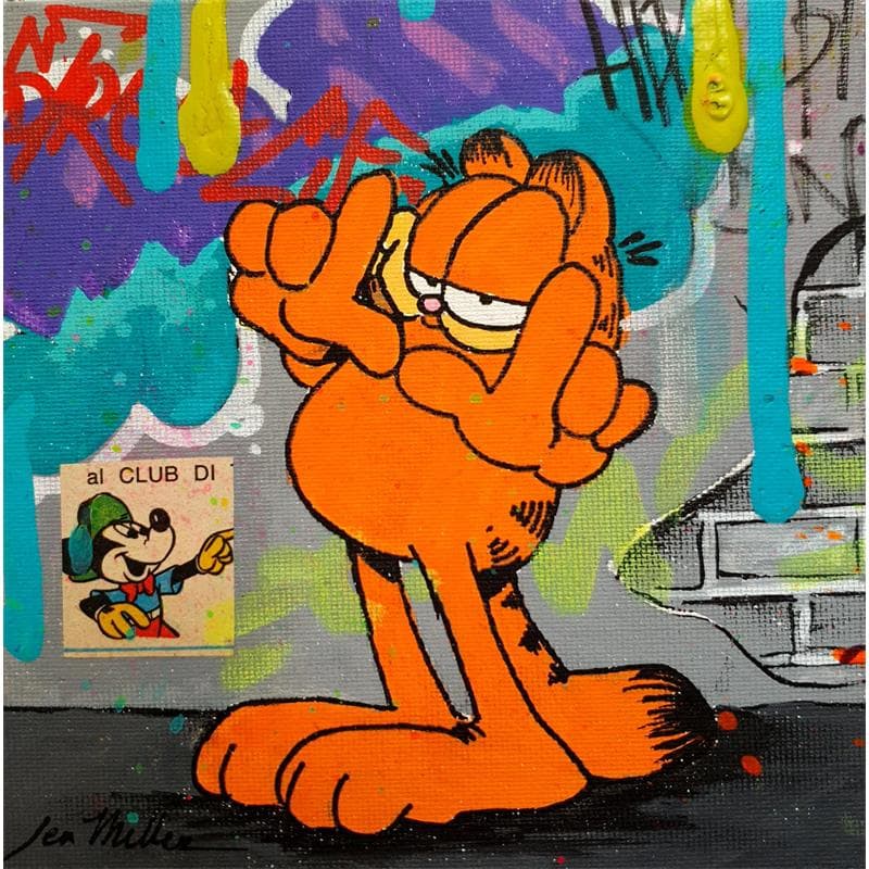 Peinture Garfield par Miller Jen  | Tableau Street Art Icones Pop