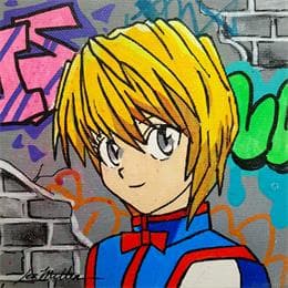 Peinture Kurapika par Miller Jen  | Tableau Street Art Icones Pop