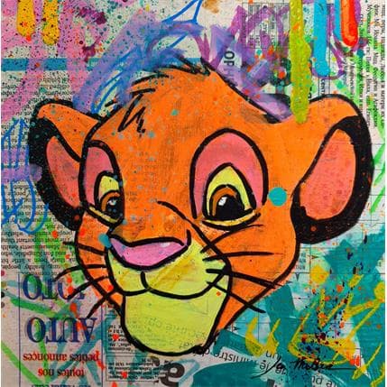 Painting Simba by Miller Jen | Painting Street art Pop icons