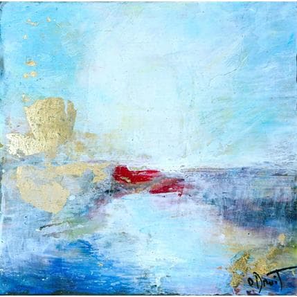 Painting Fin du jour by Droit Ode | Painting Abstract Wood Minimalist