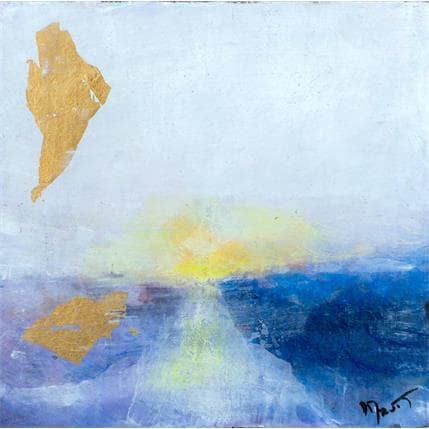 Painting Lever du jour by Droit Ode | Painting Abstract Wood Minimalist