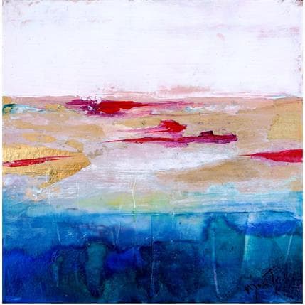 Painting Etang coloré by Droit Ode | Painting Abstract Wood Minimalist, Pop icons