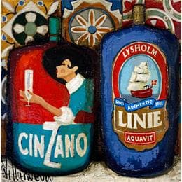 Painting Latas by Villanueva Puigdelliura Natalia | Painting Figurative Oil still-life