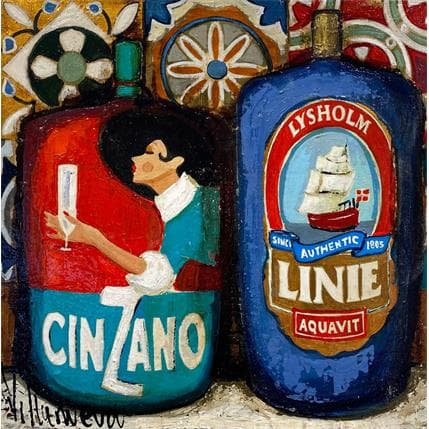 Gemälde Latas von Villanueva Puigdelliura Natalia | Gemälde Figurativ Öl Stillleben