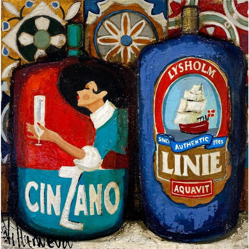 Peinture Latas par Villanueva Puigdelliura Natalia | Tableau Figuratif Natures mortes Huile