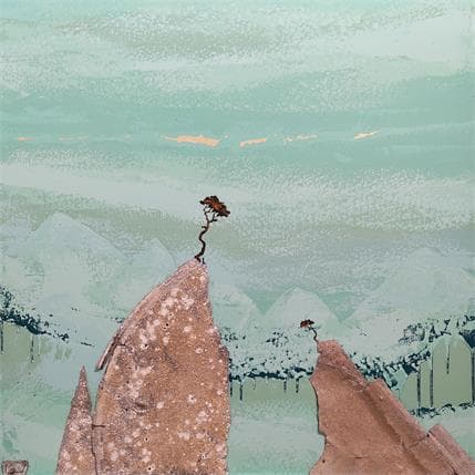 Peinture Quiétude par Lemonnier  | Tableau Figuratif Minimaliste, Paysages