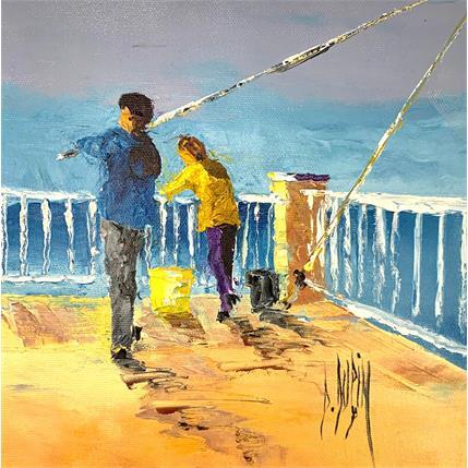 Painting Les pêcheurs by Dupin Dominique | Painting  Oil