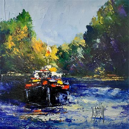 Painting Su la pèniche by Dupin Dominique | Painting  Oil