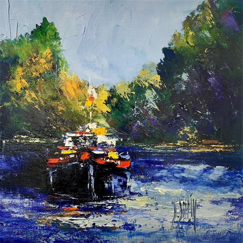 Gemälde Su la pèniche von Dupin Dominique | Gemälde Öl