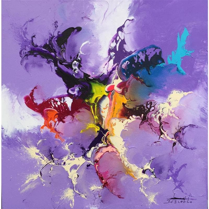 Peinture Violette 11.05 par Zdzieblo Thierry | Tableau Acrylique