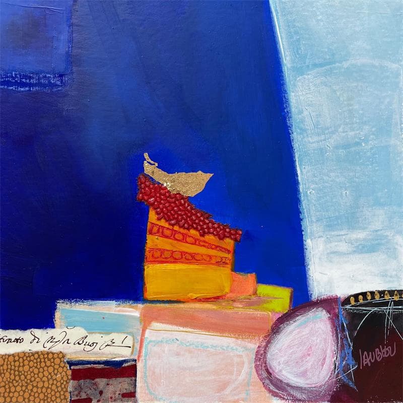 Gemälde ST19-0203 von Lau Blou | Gemälde Abstrakt Minimalistisch Pappe Acryl