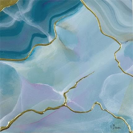 Painting Marbre rêveur by Baroni Victor | Painting Abstract Acrylic Minimalist