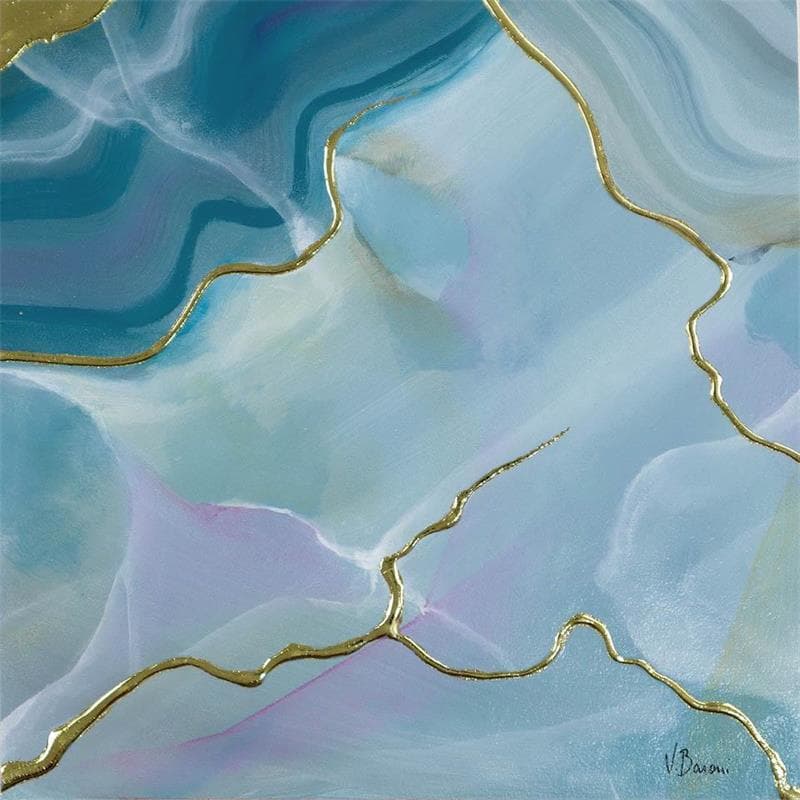 Peinture Marbre rêveur par Baroni Victor | Tableau Abstrait Minimaliste Acrylique