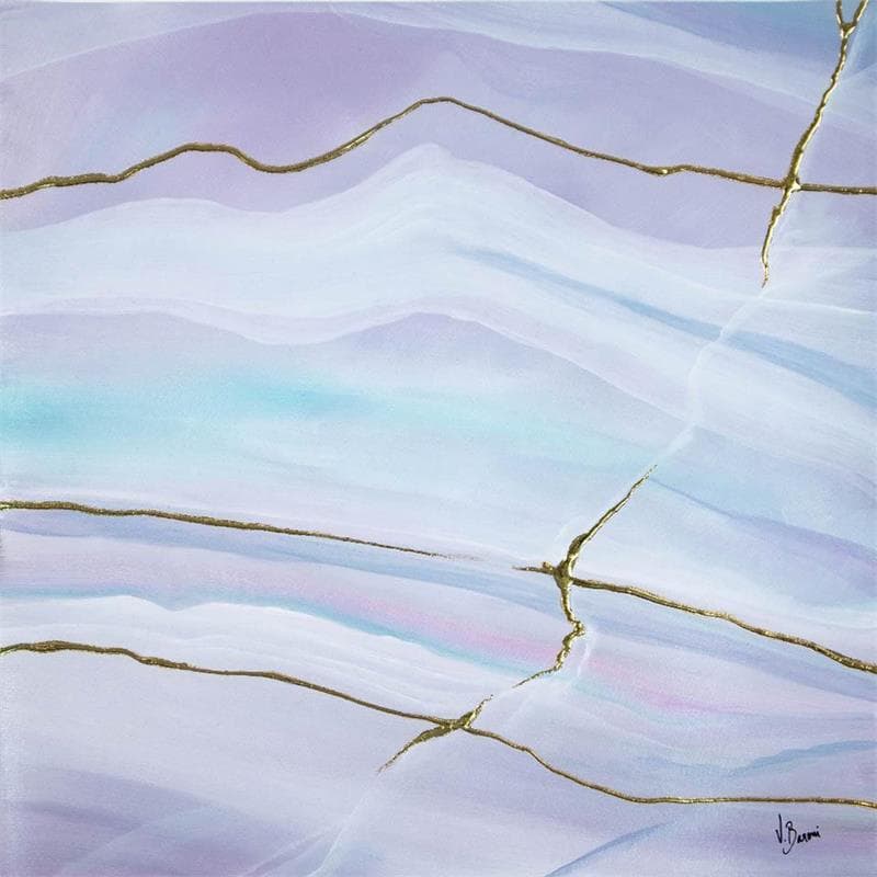 Peinture Onyx Bubble Gum par Baroni Victor | Tableau Abstrait Minimaliste Acrylique