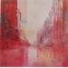 Peinture A l'aurore par Levesque Emmanuelle | Tableau Abstrait Urbain Huile
