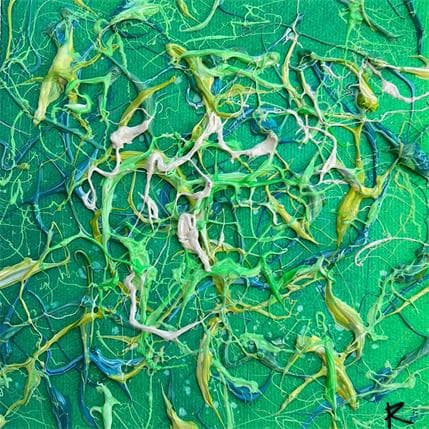 Painting A la jungle by Cantin Rose | Painting Abstract Acrylic Minimalist