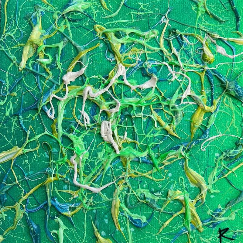 Pintura A la jungle por Cantin Rose | Pintura Abstracto Tema Minimalista Acrílico