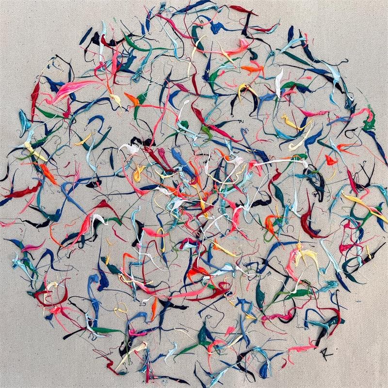 Gemälde Le cirque I von Cantin Rose | Gemälde Abstrakt Materialismus Minimalistisch Acryl