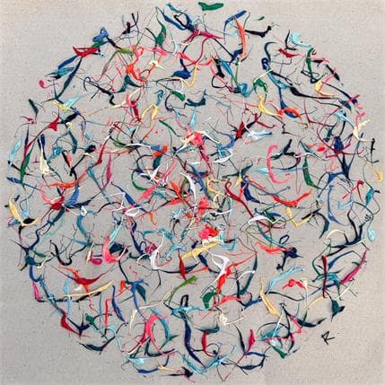 Painting Le cirque II by Cantin Rose | Painting Abstract Acrylic Minimalist