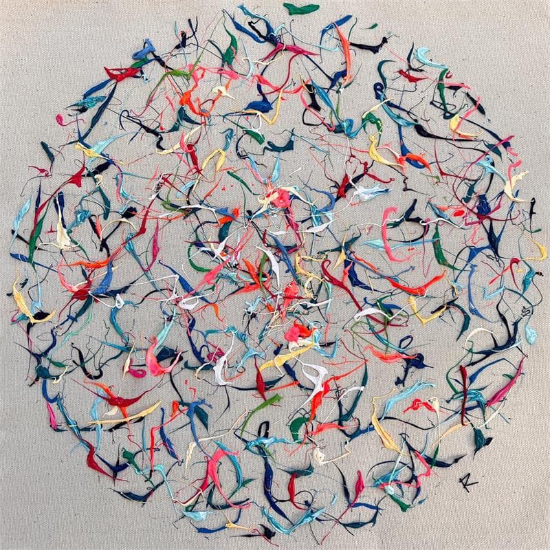 Painting Le cirque II by Cantin Rose | Painting Abstract Subject matter Minimalist Acrylic