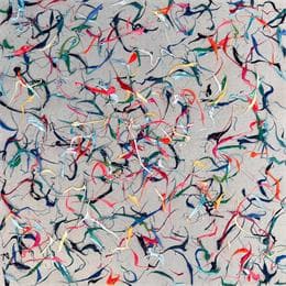 Painting le cirque III by Cantin Rose | Painting Abstract Acrylic Minimalist