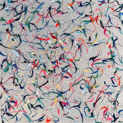 Peinture le cirque III par Cantin Rose | Tableau Matiérisme Acrylique Minimaliste