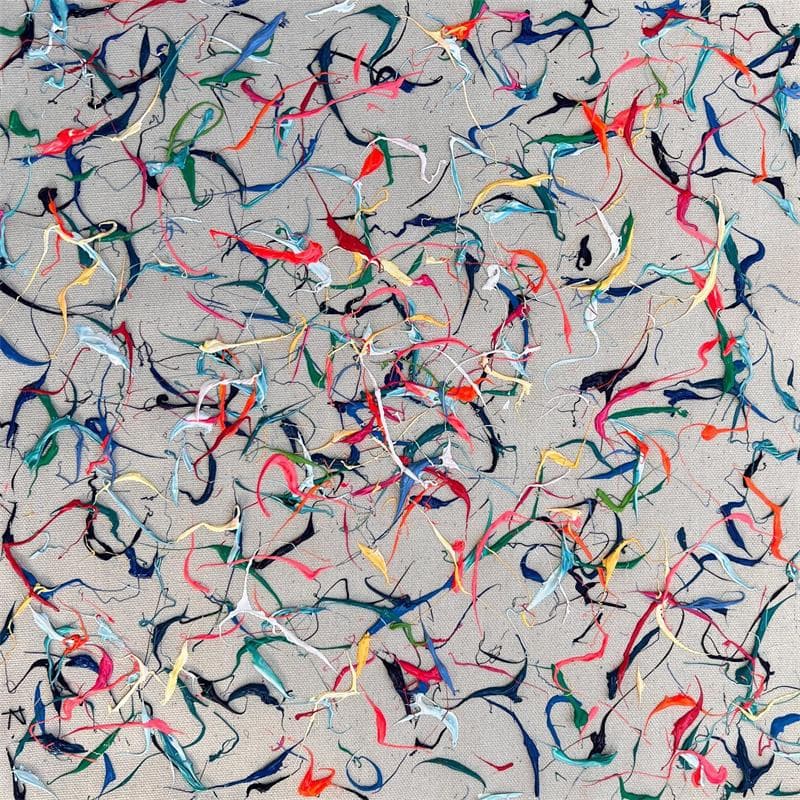 Pintura le cirque III por Cantin Rose | Pintura Abstracto Tema Minimalista Acrílico