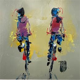 Painting On-s´était-dit by Raffin Christian | Painting Figurative Oil Life style