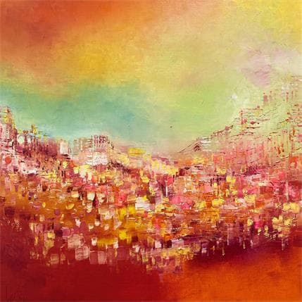 Peinture Naissance du jour par Levesque Emmanuelle | Tableau Abstrait Huile Urbain