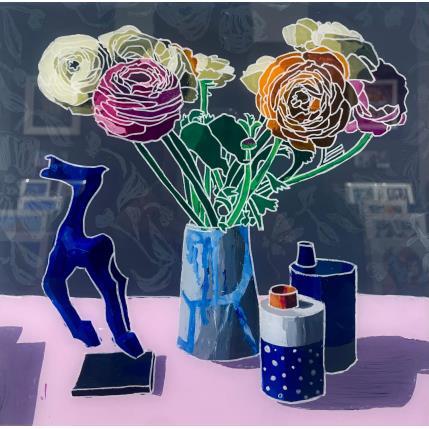 Peinture Le cheval bleu par Auriol Philippe | Tableau Réalisme Acrylique, Plexiglas, Posca Natures mortes