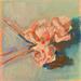 Painting 3 ROSES by Morales Géraldine | Painting Figurative Still-life Oil Acrylic