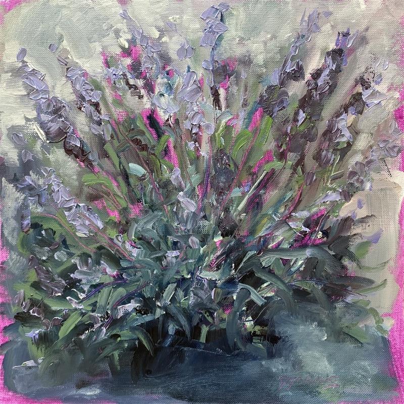 Peinture LAVANDES par Morales Géraldine | Tableau Figuratif Natures mortes Huile Acrylique