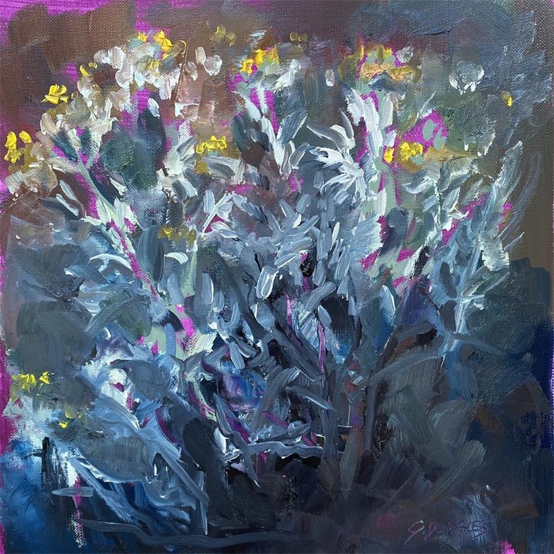 Peinture IMMORTELLES par Morales Géraldine | Tableau Figuratif Natures mortes Huile Acrylique