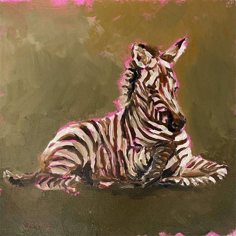 Peinture Zébreau par Morales Géraldine | Tableau Figuratif Animaux Huile Acrylique