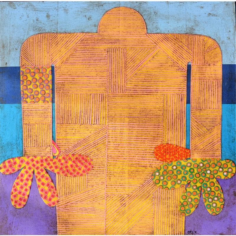 Painting Big Hands 2 by Ortiz Gustavo | Painting Figurative Life style Gluing