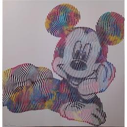 Peinture Mon ami Mickey par Schroeder Virginie | Tableau Art Singulier Acrylique Icones Pop, Portraits
