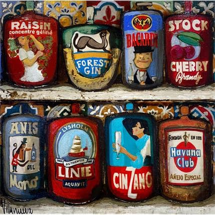 Gemälde Bodega von Villanueva Puigdelliura Natalia | Gemälde Figurativ Öl Stillleben