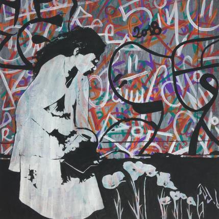 Peinture red poppies par Di Vicino Gaudio Alessandro | Tableau Street Art Acrylique, Graffiti scènes de vie