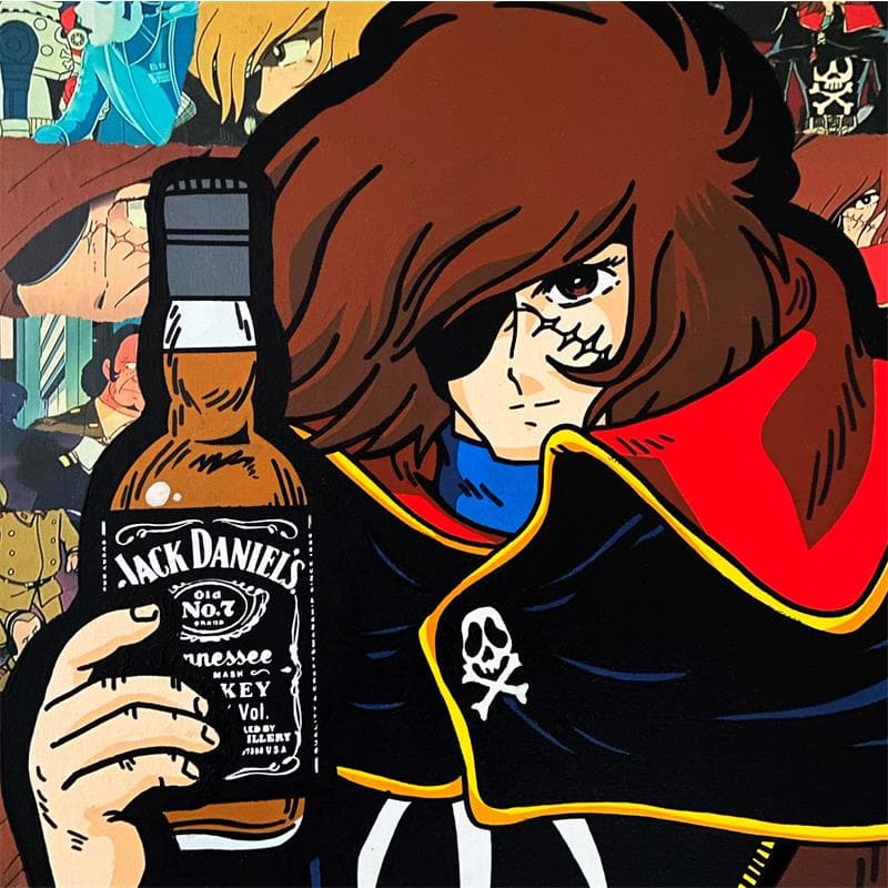 Pintura Albator por Kalo | Pintura Pop art Iconos pop Graffiti Collage Posca