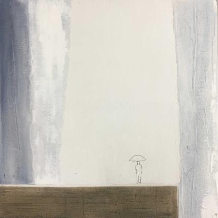 Peinture Nuevole 20 par Roma Gaia | Tableau Figuratif Sable Minimaliste