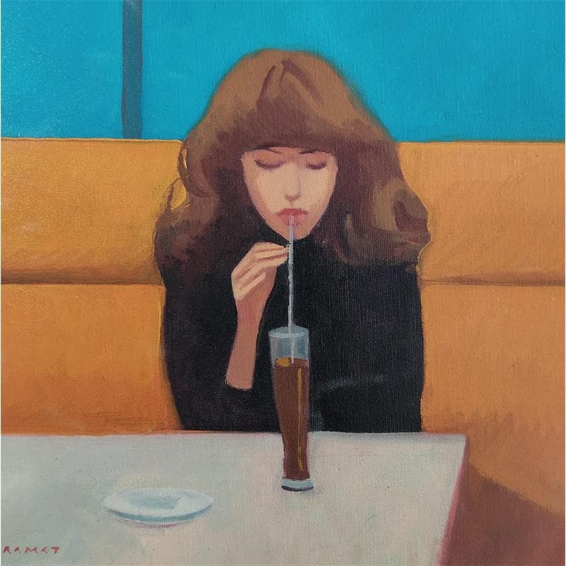 Painting Chocolate by Ramat Manuel | Painting Figurative Portrait Oil Acrylic