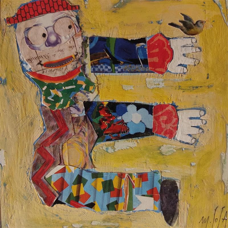 Peinture Quel cirque ! par De Sousa Miguel | Tableau Art Singulier Scènes de vie