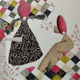 Painting Quand on se comprend sans se regarder by Nai | Painting Surrealism Acrylic Life style